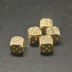 Brass Dice Pure Copper Metal Solid Dice Hand Sanding Bar Supplies