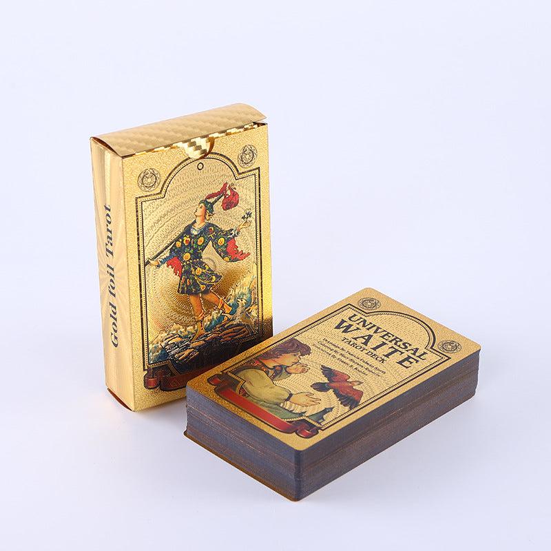Plastic Waterproof Tarot Foil Cards English Magician Tarot Deck