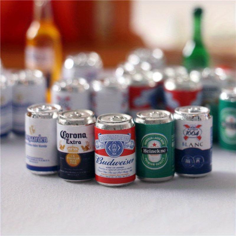5pcs 1:12 Dollhouse Mini Soda Beer Can Easy Pull Can DIY Food