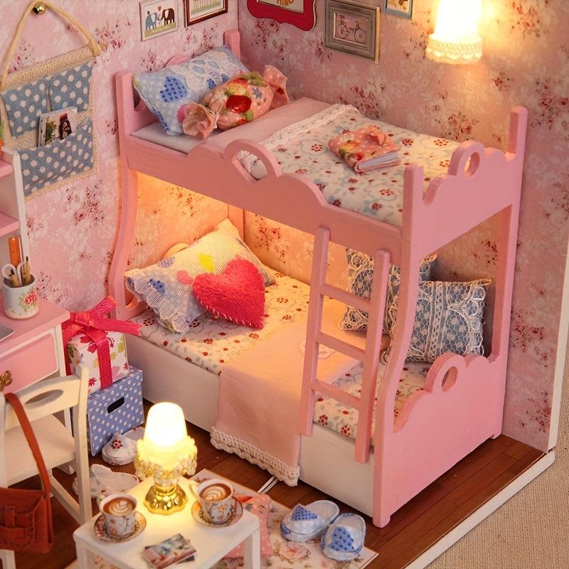 Girl Room Bedroom 3D Puzzle Doll House Kit Children Girls Toys DIY House