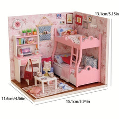 Girl Room Bedroom 3D Puzzle Doll House Kit Children Girls Toys DIY House