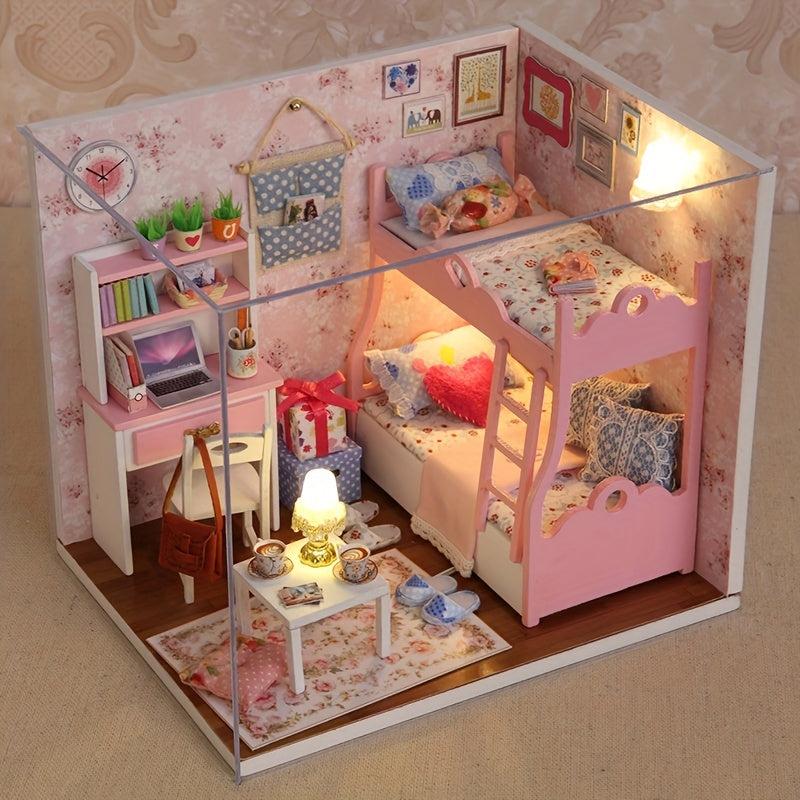 Girl Room Bedroom 3D Puzzle Doll House Kit Children Girls Toys DIY House