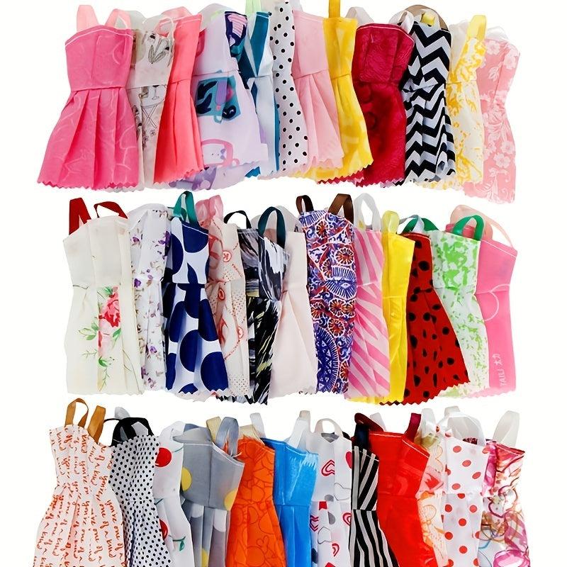 26pcs Mixed Style Mini Skirts, Necklace, Shoes Doll Accessories Set