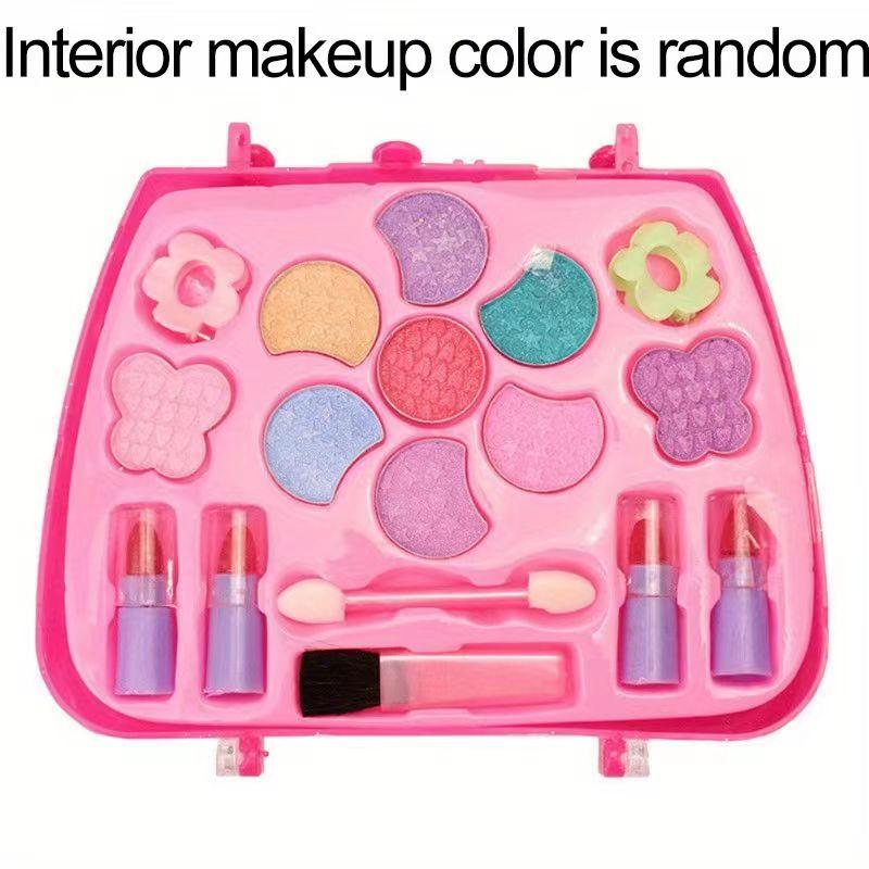 Girls Toy Beauty Cosmetic Carry Case Pretend Hair Dryer Makeup Role Play Bag