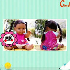 30 48 Cm Pigtail Little Girl With Flower Printed Dress Gradren Doll