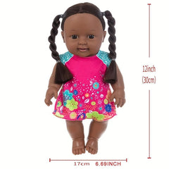 30 48 Cm Pigtail Little Girl With Flower Printed Dress Gradren Doll