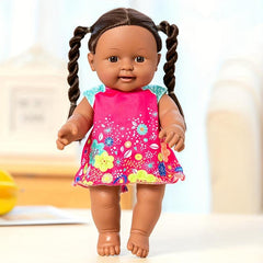 30 48 Cm Pigtail Little Girl With Flower Printed Dress Gradren Doll