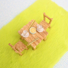 3pcs Resin Mini Dollhouse Swing Set Simulation Play House Toys