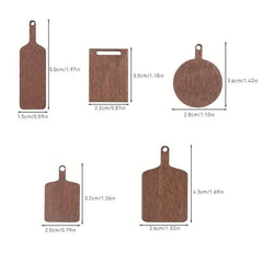 10pcs 1:12 Dollhouse Cutting Board Wooden Mini Kitchen Accessories