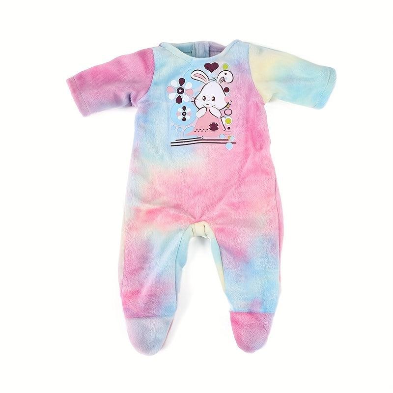 Cute Rabbit Jumpsuit Doll Clothes for 17in Baby Dolls