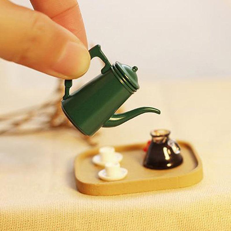 Mini Dollhouse Kettle for Realistic Decor