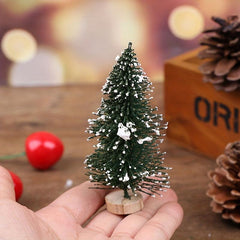 2pcs Dollhouse Christmas Trees Fairy Garden Doll House Decoration