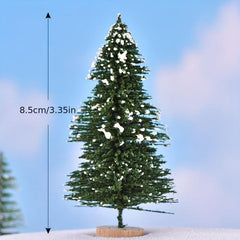 2pcs Dollhouse Christmas Trees Fairy Garden Doll House Decoration