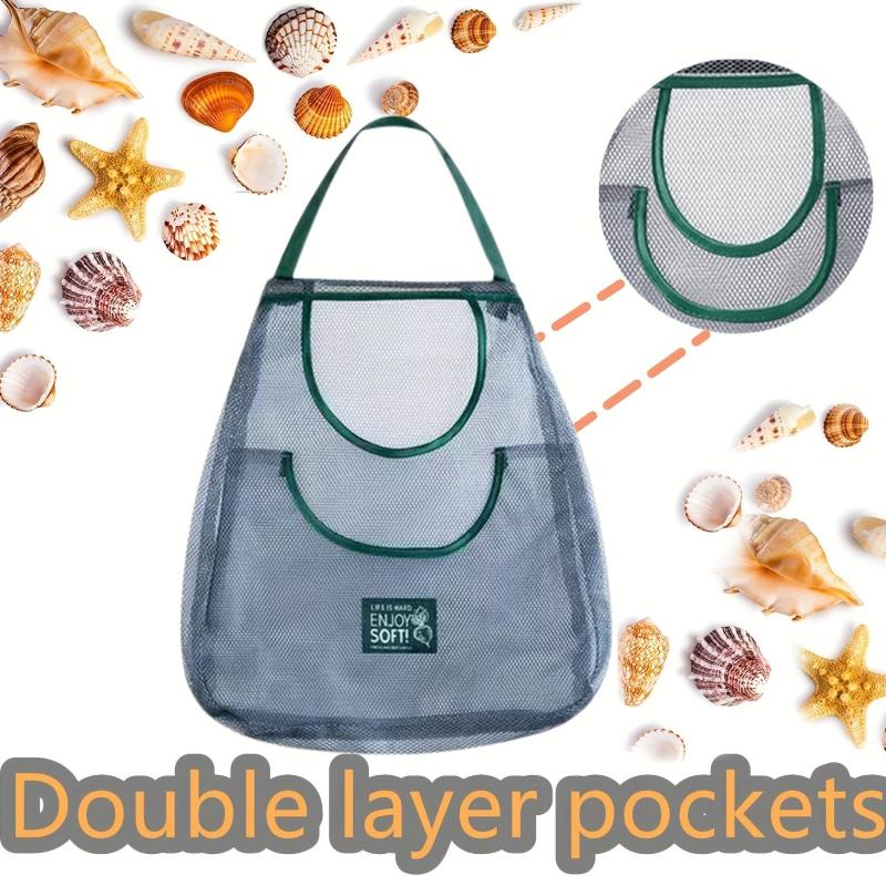 Beach Mesh Shovel & Bag for Shell Collecting Sand Scooper Shark Tooth Sifter
