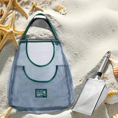 Beach Mesh Shovel & Bag for Shell Collecting Sand Scooper Shark Tooth Sifter