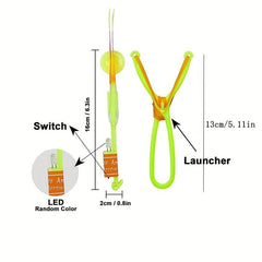 12pcs Luminous Slingshot Dragonfly Night Toys Outdoor Flying Glow In Dark