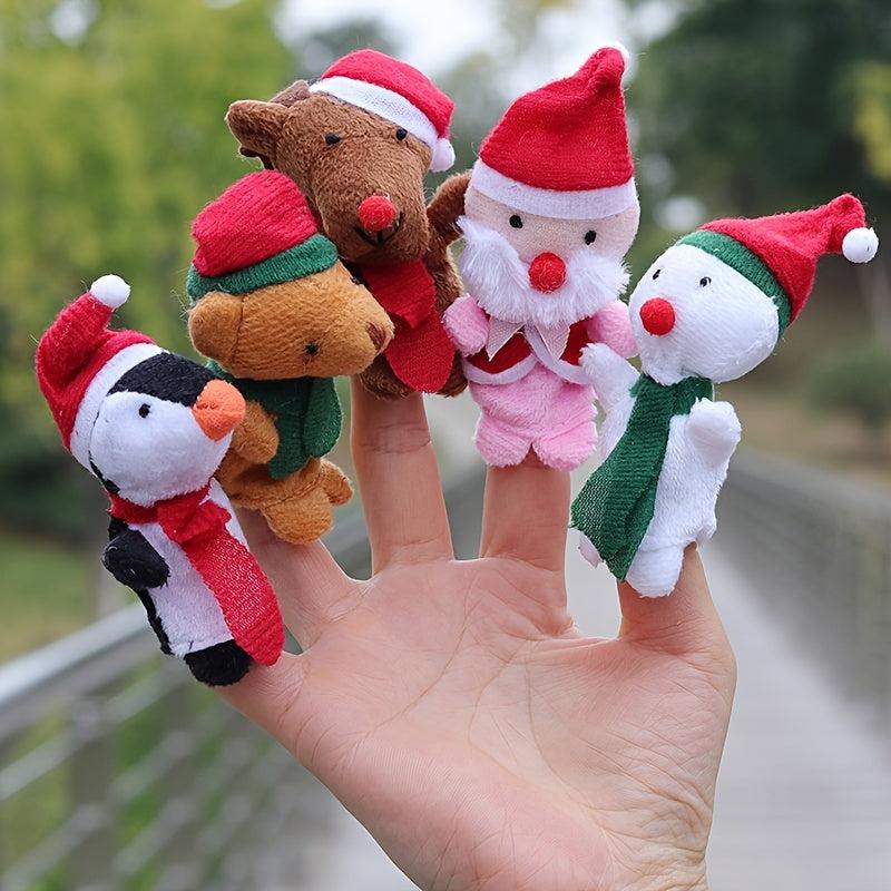 5pcs Finger Puppet Plush Toys Soft Plush Toys For Kids Birthday Gift