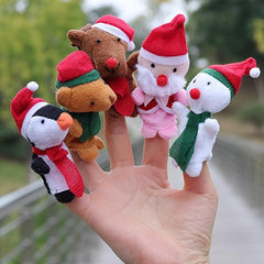 5pcs Finger Puppet Plush Toys Soft Plush Toys For Kids Birthday Gift