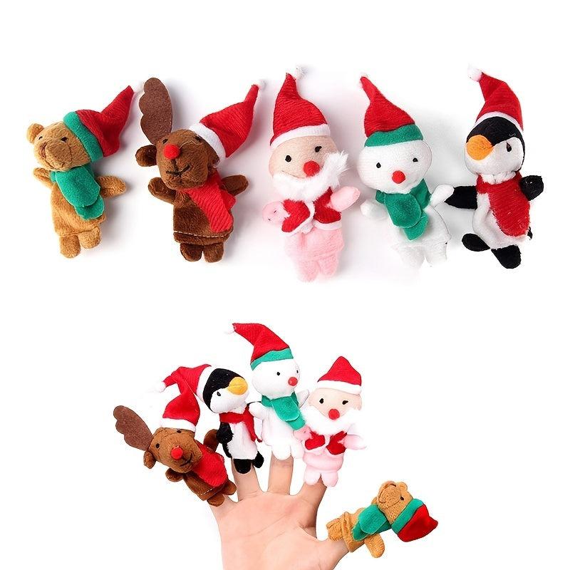 5pcs Finger Puppet Plush Toys Soft Plush Toys For Kids Birthday Gift