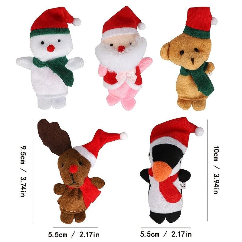 5pcs Finger Puppet Plush Toys Soft Plush Toys For Kids Birthday Gift