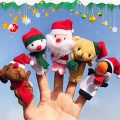 5pcs Finger Puppet Plush Toys Soft Plush Toys For Kids Birthday Gift