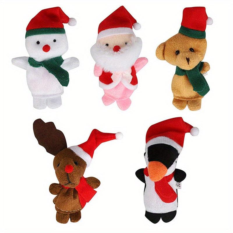 5pcs Finger Puppet Plush Toys Soft Plush Toys For Kids Birthday Gift