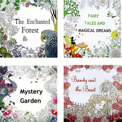 Hand Drawn Secret Garden Coloring Book