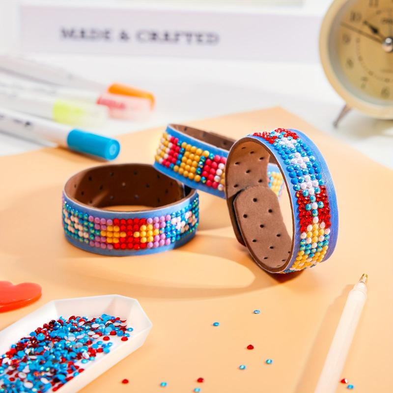 3pcs DIY Diamond Painting Bracelet Set for Boys and Girls