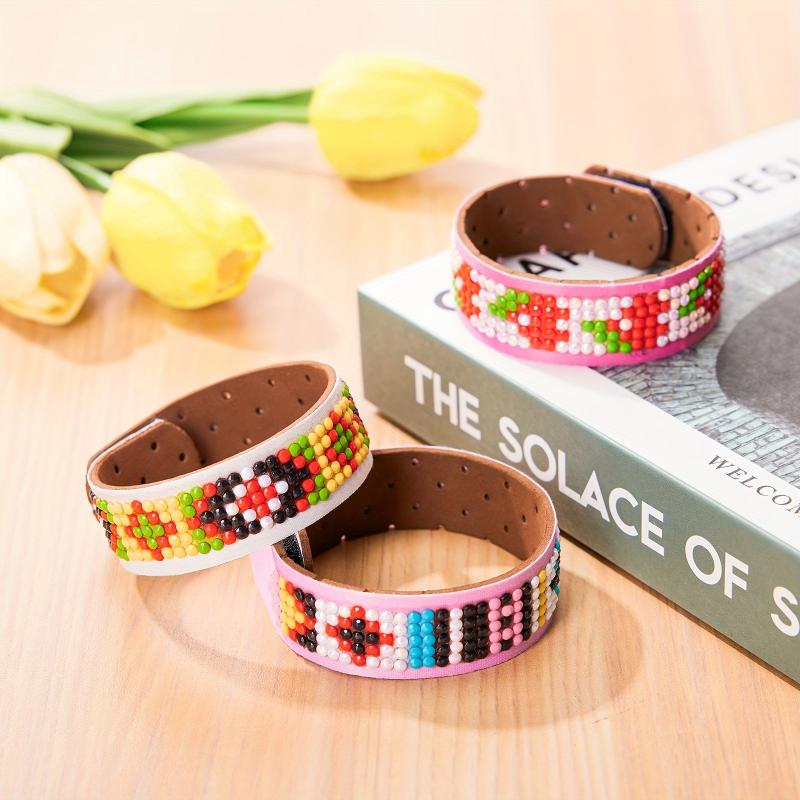 3pcs DIY Diamond Painting Bracelet Set for Boys and Girls