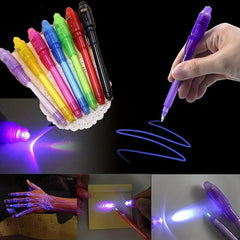 Luminous Pen Magic Purple 2 In 1 UV Light Combo Drawing Invisible Ink Pen