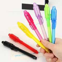 Luminous Pen Magic Purple 2 In 1 UV Light Combo Drawing Invisible Ink Pen