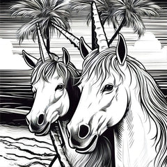 Unicorn Adult Coloring Book A4 Thick Paper 30 Pages