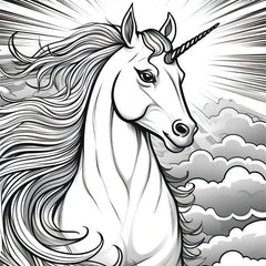 Unicorn Adult Coloring Book A4 Thick Paper 30 Pages