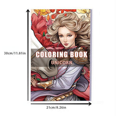 Unicorn Adult Coloring Book A4 Thick Paper 30 Pages