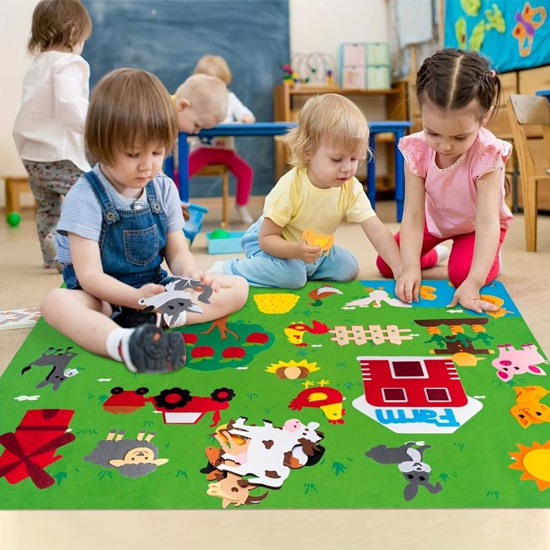 Farm Animals Felt Story Board Set Preschool Farmhouse Themed Storytelling