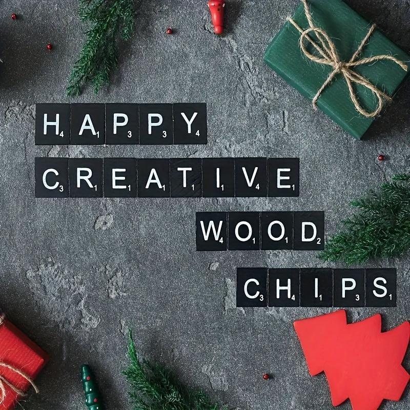 100pcs Scrabble Letter Tiles for Crafts DIY Wood Gift Making Alphabet Coasters