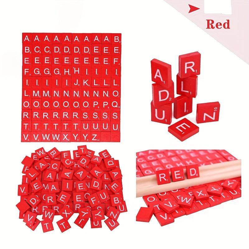 100pcs Scrabble Letter Tiles for Crafts DIY Wood Gift Making Alphabet Coasters
