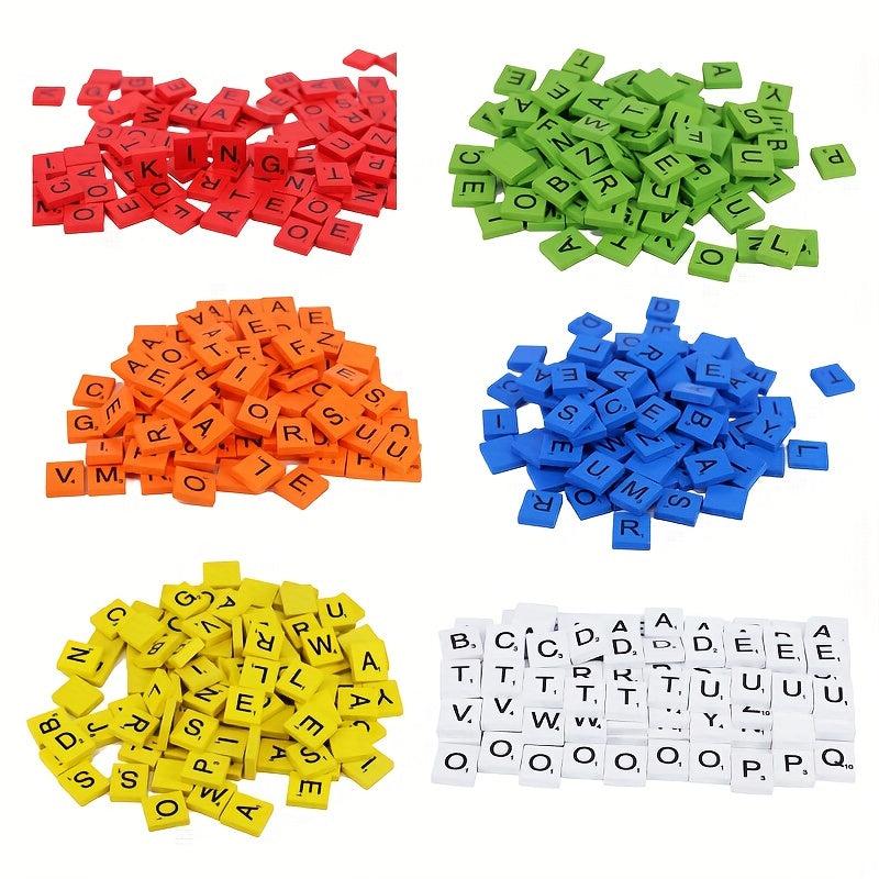 100pcs Scrabble Letter Tiles for Crafts DIY Wood Gift Making Alphabet Coasters