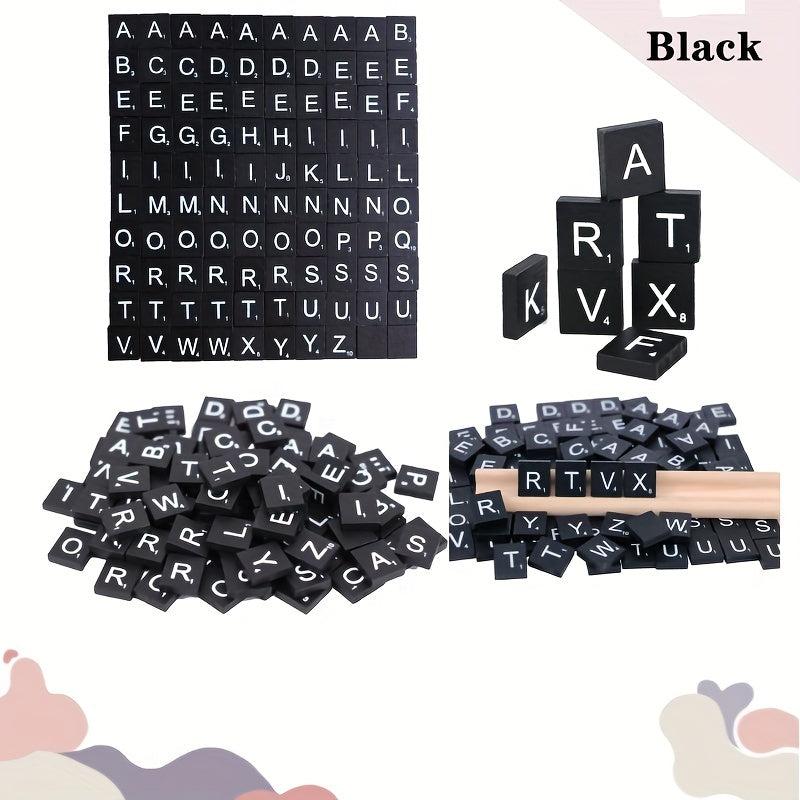 100pcs Scrabble Letter Tiles for Crafts DIY Wood Gift Making Alphabet Coasters