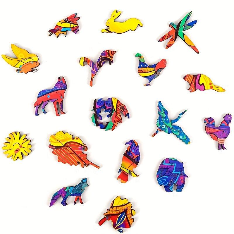 Big Flower Cat Puzzle Animal Jigsaw Puzzle Adult Decompression Round Hard Toy