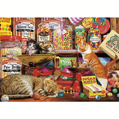 Greedy Cat Wooden Jigsaw Puzzle - Unique Animal Shaped Pieces