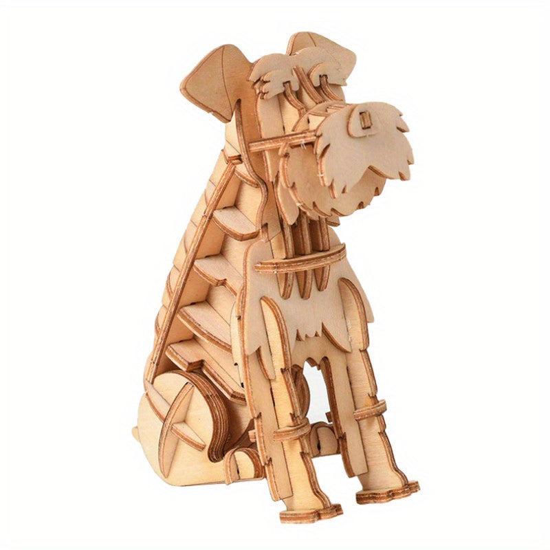 3D Wooden Animal Puzzle Kit Home Office Decoration Gift Kids Adults