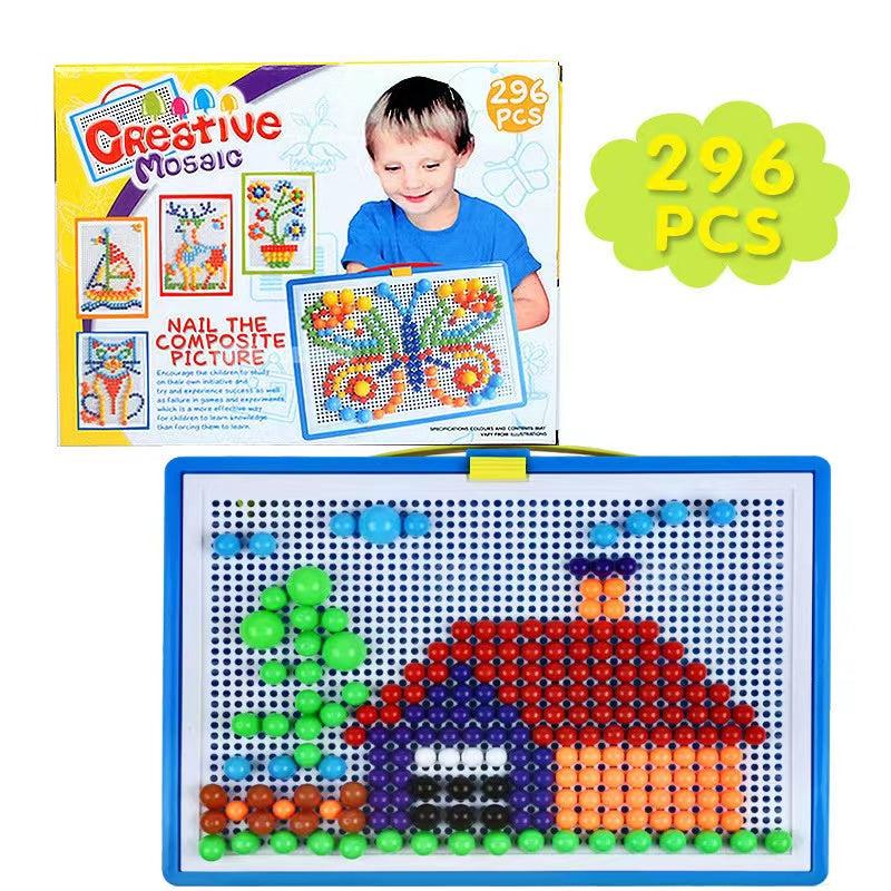 Educational Mushroom Nail DIY Toy Set 3D Puzzle Game