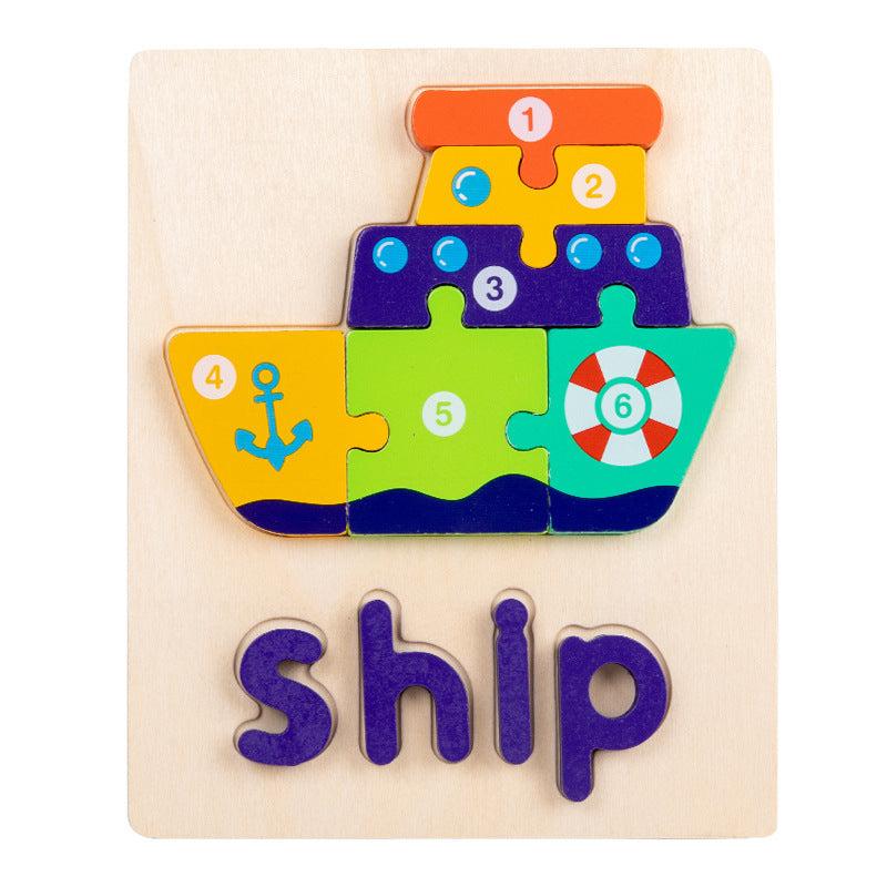 Wooden Animals Jigsaw Puzzles for Toddlers 3 4 5 Years Old Montessori Educationa
