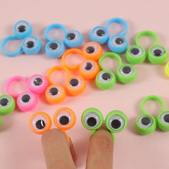10pcs Eye Finger Puppets Rings Wiggle Eyes Toys Birthday Party Halloween Gift