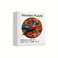 Bird Shaped Wooden Puzzle - Mind-Challenging Brain Teaser