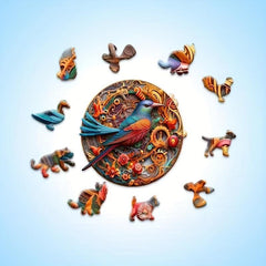 Bird Shaped Wooden Puzzle - Mind-Challenging Brain Teaser