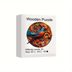 Bird Shaped Wooden Puzzle - Mind-Challenging Brain Teaser