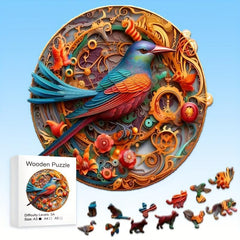 Bird Shaped Wooden Puzzle - Mind-Challenging Brain Teaser