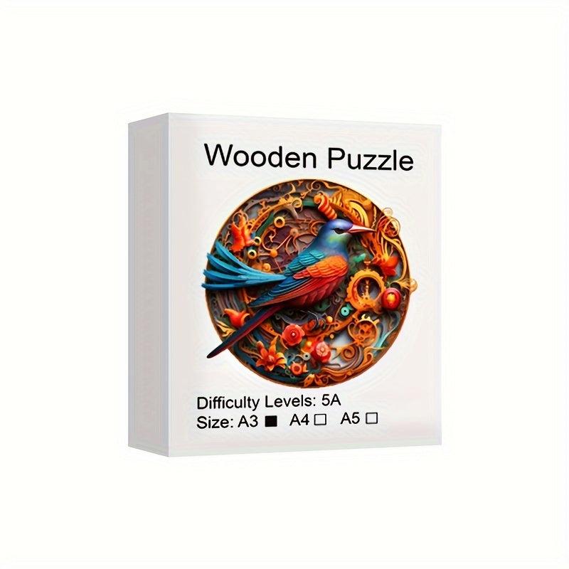 Bird Shaped Wooden Puzzle - Mind-Challenging Brain Teaser